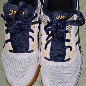 Asics White and Navy Sneakers